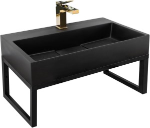 REA UMYWALKA KONGLOMERATOWA NABLATOWA GOYA BLACK MAT 70CM + STELAŻ