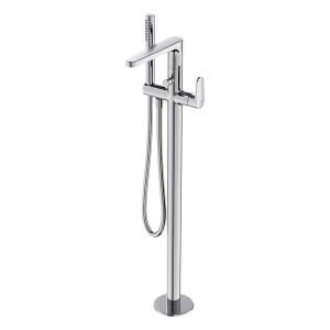 CERSANIT BATERIA WANNOWO-NATRYSKOWA WOLNOSTOJĄCA INVERTO CHROM, UCHWYTY 2 DESIGN IN 1: CHROM I CZARNY