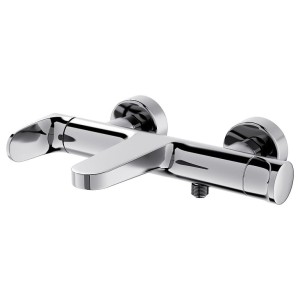 CERSANIT BATERIA WANNOWO-NATRYSKOWA ŚCIENNA INVERTO CHROM, UCHWYTY 2 DESIGN IN 1: CHROM I CZARNY