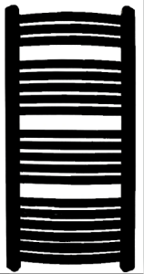 AQUAFORM Grzejnik łazienkowy KUMIKO 950/430 CZARNY MAT moc 366W