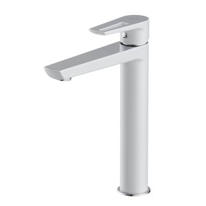 CERSANIT BATERIA UMYWALKOWA SZTORCOWA, WYSOKA MILLE BIAŁA, Z KORKIEM METALOWYM KLIK-KLAK