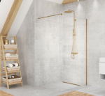 NEW TRENDY KABINA WALK IN VELIO SATIN GOLD  70-140 CM ZŁOTA
