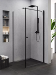 NEW TRENDY KABINA PRYSZNICOWA SUPERIA BLACK  DRZWI UCHYLNE