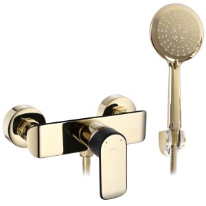 REA BA9938 BATERIA PRYSZNICOWA ZE SŁUCHAWK BLOOM BLACK GOLD