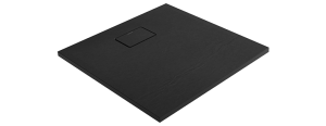 Oltens Bergytan brodzik kwadratowy 80x80 cm RockSurface czarny mat 17100300