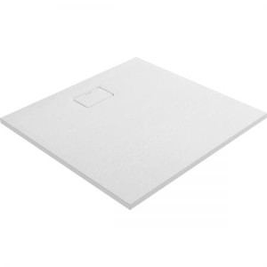 Oltens Bergytan brodzik kwadratowy 100x100 cm RockSurface biały 17102000