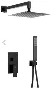 KFA LOGON BLACK ZESTAW NATRYSKOWY PODTYNKOWY Z BATERIĄ 3 FUNKCYJNĄ