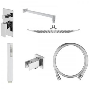 Zestaw Oltens Gota bateria podtynkowa z deszczownicą 30 cm Sondera (S) i kompletem prysznicowym Sog chrom 36601100