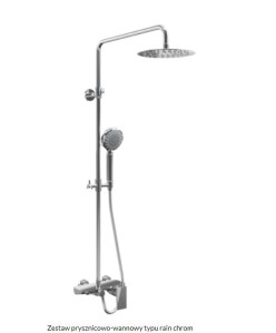 EXCELLENT ALTAR Zestaw prysznicowo-wannowy typu rain chrom