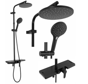 REA P8803 ZESTAW PRYSZNICOWY NATRYSKOWY SANTOS BLACK