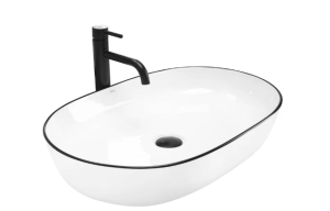 REA UMYWALKA NABLATOWA  CLEO 61 WHITE BLACK EDGE