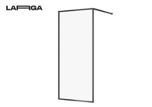 CERSANIT S932-138 KABINA PRYSZNICOWA WALK-IN LARGA CZARNA - (90x200) SZKŁO TRANSPARENTNE