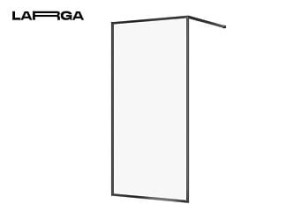 CERSANIT KABINA PRYSZNICOWA WALK-IN LARGA CZARNA - (100x200) SZKŁO TRANSPARENTNE