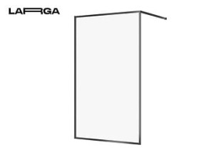 CERSANIT KABINA PRYSZNICOWA WALK-IN LARGA CZARNA - (120x200) SZKŁO TRANSPARENTNE