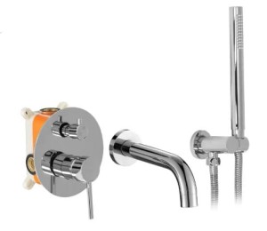 REA B6990 BATERIA WANNOWA PODTYNKOWA LUNGO CHROM + BOX