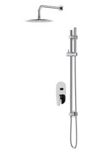 CERSANIT SET B260 ZESTAW PODTYNKOWY INVERTO CHROM Z BATERIĄ WANNOWO-NATRYSKOWĄ, UCHWYTY 2 DESIGN IN 1: CHROM I CZARNY