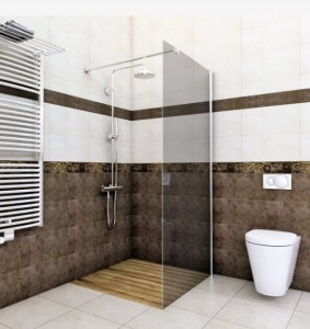 SEA-HORSE ŚCIANKA NOA 100X200cm GRAFIT z powłoką CleanGlass