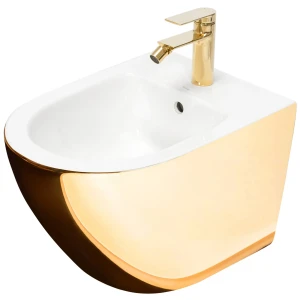REA C2288 BIDET PODWIESZANY  CARLO MINI GOLD WHITE