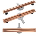 REA ODPŁYW LINIOWY NEO SLIM PRO MIEDŹ SZCZOTKOWANA 60-80 cm