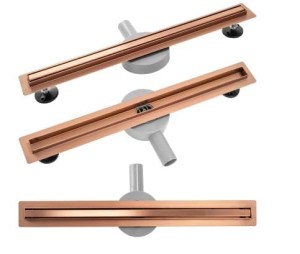 REA ODPŁYW LINIOWY NEO SLIM PRO MIEDŹ SZCZOTKOWANA 60-80 cm