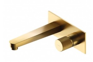 OMNIRES CONTOUR bateria umywalkowa podtynkowa złota szczotkowana