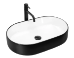 REA UMYWALKA NABLATOWA NADIA BLACK MAT WHITE