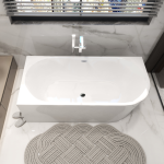 Balneo AVOLA Wanna wolnostojąca narożna prawa/lewa 160 x 80 cm akrylowa