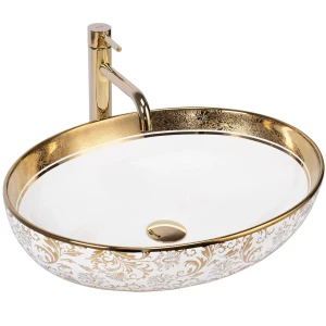 REA U9650 UMYWALKA NABLATOWA  MARGOT WHITE/GOLD