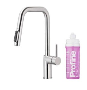 KFA ARMATURA KRAKÓW DUERO PURE STYLE INOX BATERIA KUCHENNA Z FILTRACJĄ WODY ORAZ WYCIĄGANĄ WYLEWKĄ
