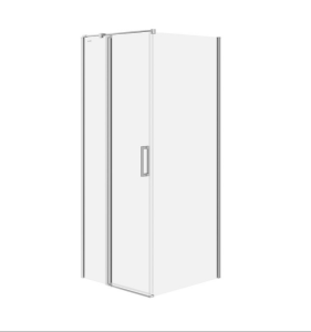 CERSANIT SET C106: KABINA PROSTOKĄTNA MODUO ZAWIAS 90x80X195 LEWA CHROM SZKŁO TRANSPARENTNE