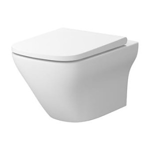 CERSANIT SET B573 MISKA ZAWIESZANA LARGA SQUARE CLEANON Z DESKĄ DUROPLASTOWĄ SLIM WRAP BIAŁY MAT