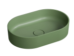 OMNIRES OVO M+ umywalka nablatowa, 55 x 36 cm olive mat