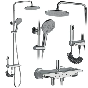 REA Zestaw PRYSZNICOWY z Termostatem Savio Chrom