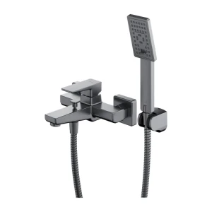 OMNIRES PARMA bateria wannowa z zestawem prysznicowym nikiel sczotkowanyPM7431IN