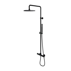 OMNIRES Y termostatyczny system prysznicowy natynkowy czarny półmat