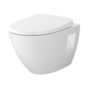 CERSANIT SET 5905 MISKA ZAWIESZANA MODUO PLUS OVAL CLEANON Z DESKĄ DUROPLASTOWĄ SLIM WRAP
