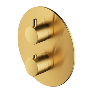 OMNIRES Y element natynkowy termostatycznej baterii prysznicowo-wannowej podtynkowej złoty szczotkowany