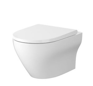 CERSANIT SET C201: MISKA ZAWIESZANA LARGA PRO BY CERSANIT OVAL CERSANIT VORTEX Z DESKĄ DUROPLASTOWĄ SLIM