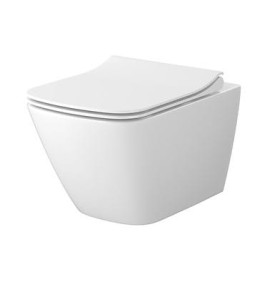 CERSANIT SET C200: MISKA ZAWIESZANA CITY PRO BY CERSANIT SQUARE CERSANIT VORTEX Z DESKĄ DUROPLASTOWĄ SLIM