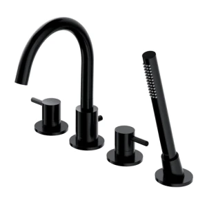 OMNIRES Y bateria wannowa 4-otworowa czarny półmat