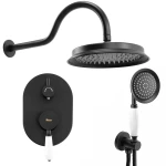 REA 1143 Zestaw natryskowy podtynkowy Serra Czarny + BOX