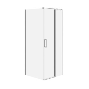 CERSANIT SET B848: KABINA KWADRATOWA MODUO ZAWIAS 90x90X195 PRAWA CHROM SZKŁO TRANSPARENTNE