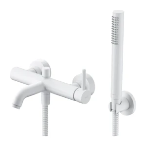 OMNIRES Y bateria wannowa z zestawem prysznicowym biały mat