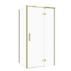 CERSANIT SET C282: KABINA PROSTOKĄTNA LARGA 120x80X195 PRAWA ZŁOTY MAT SZKŁO TRANSPARENTNE