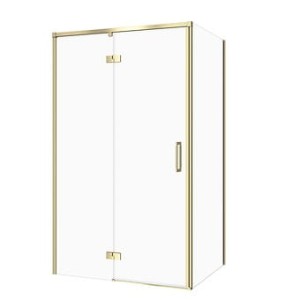 CERSANIT SET C285: KABINA PROSTOKĄTNA LARGA 120x90X195 LEWA ZŁOTY MAT SZKŁO TRANSPARENTNE