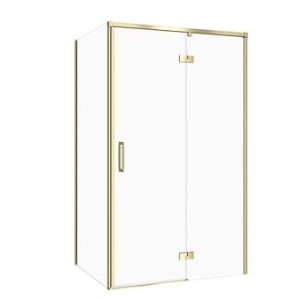 CERSANIT SET C284: KABINA PROSTOKĄTNA LARGA 120x90X195 PRAWA ZŁOTY MAT SZKŁO TRANSPARENTNE