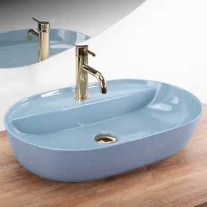 REA U6618 Umywalka Aura 61 L.Blue Shiny