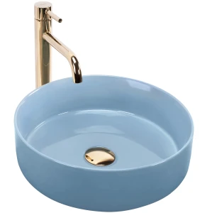 REA U6619 Umywalka nablatowa SAMI L.BLUE SHINY