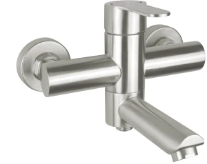 DEANTE LUPO Bateria wannowa ścienna stal szczotkowana