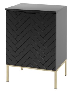 MEGSTYL SZAFKA ASPEN -09 CZARNY MAT 60 ZŁOTY STELAŻ 3577